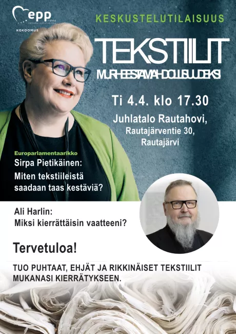 tekstiilit murheesta mahdollisuudeksi